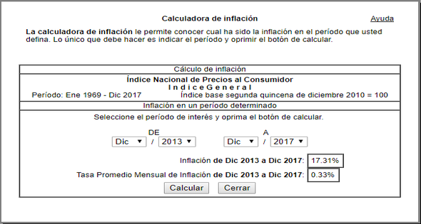 calculadora de inflación