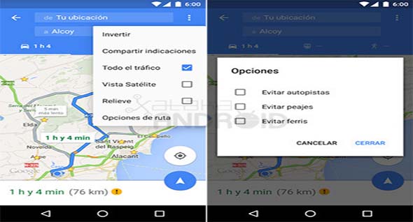 Busca rutas alternativas