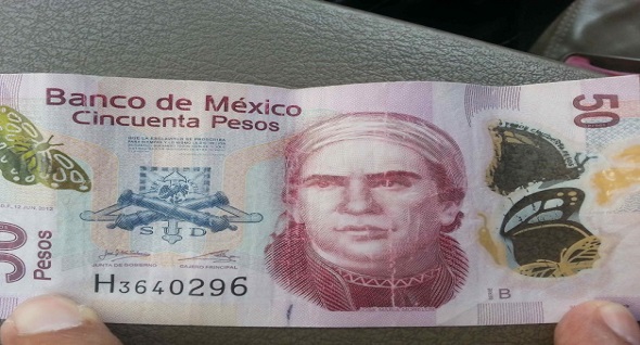 Ahorrando 50 pesos.