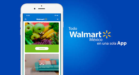 Apps de Chedraui y Walmart.