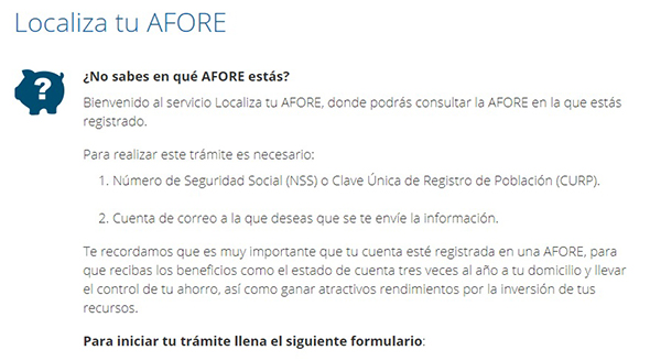 Ubica qué Afore administra tus ahorros